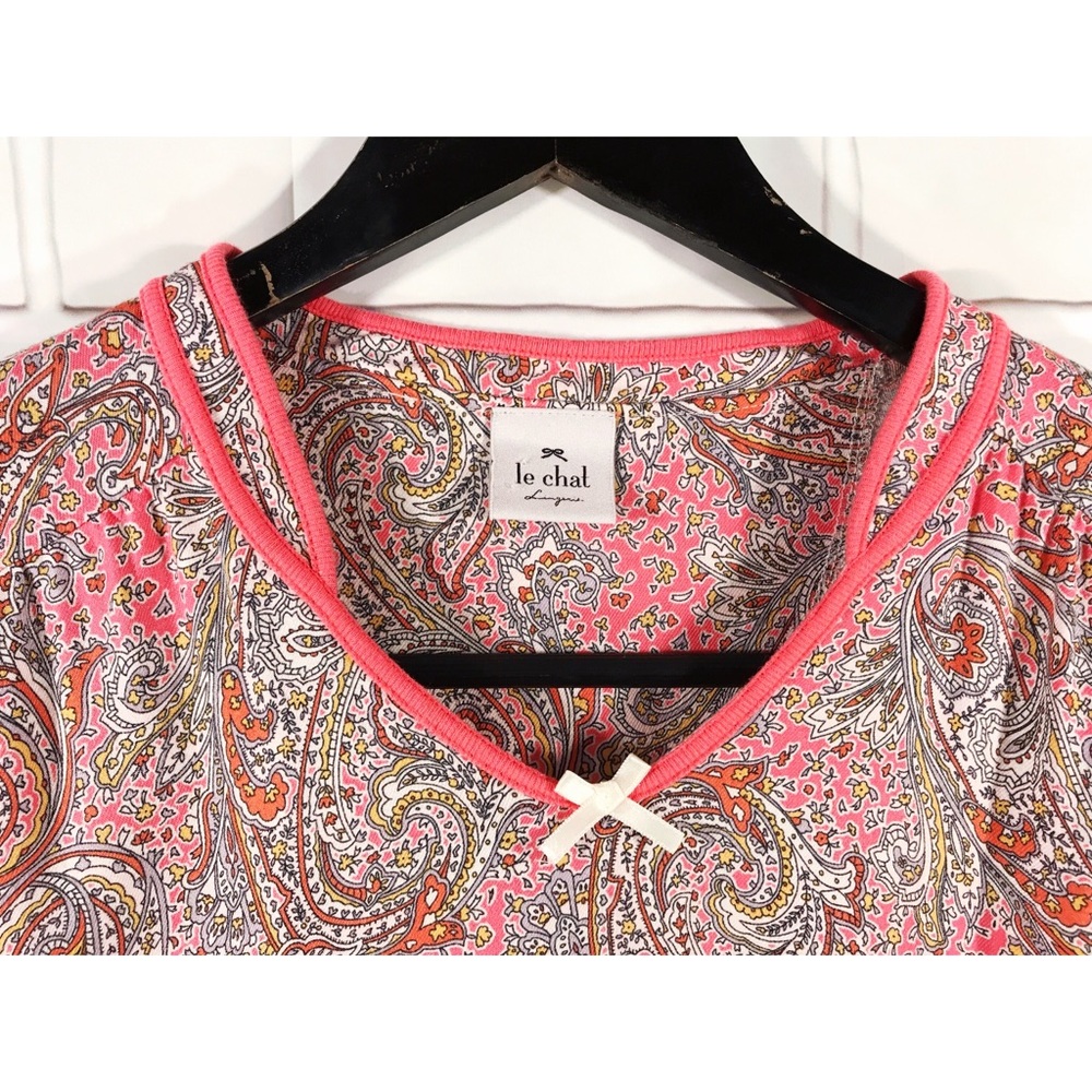 Le Chat Lingerie Paisley Soft Pajama Night Dress - Picture 3 of 5